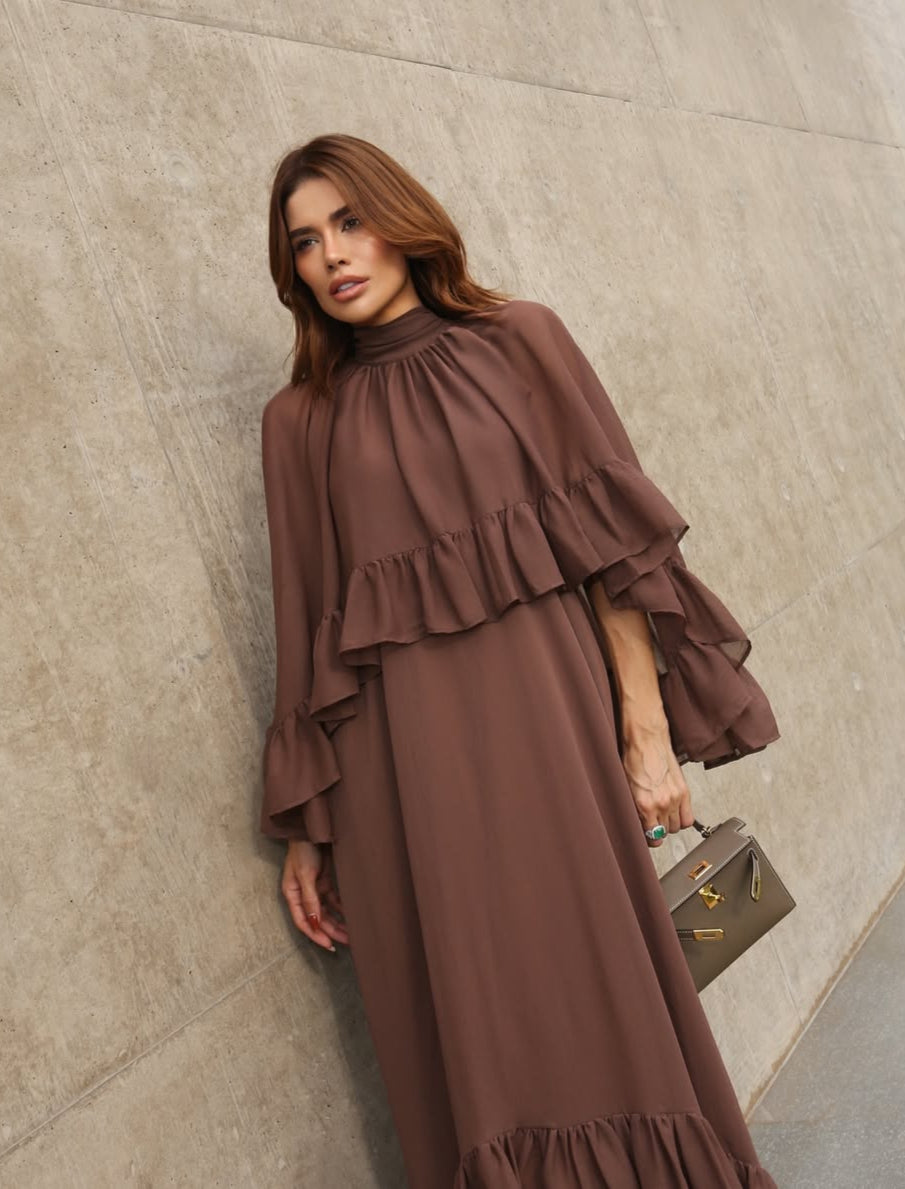 Vestido Com Babados Tássia