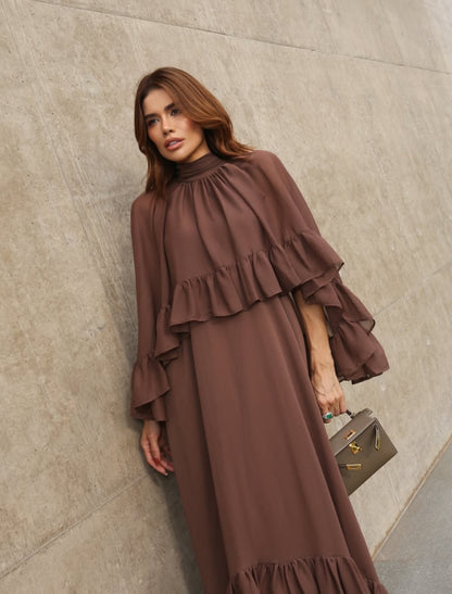 Vestido Com Babados Tássia
